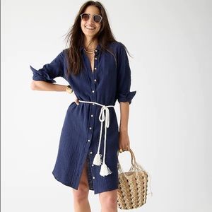 J Crew Classic-fit soft gauze shirtdress